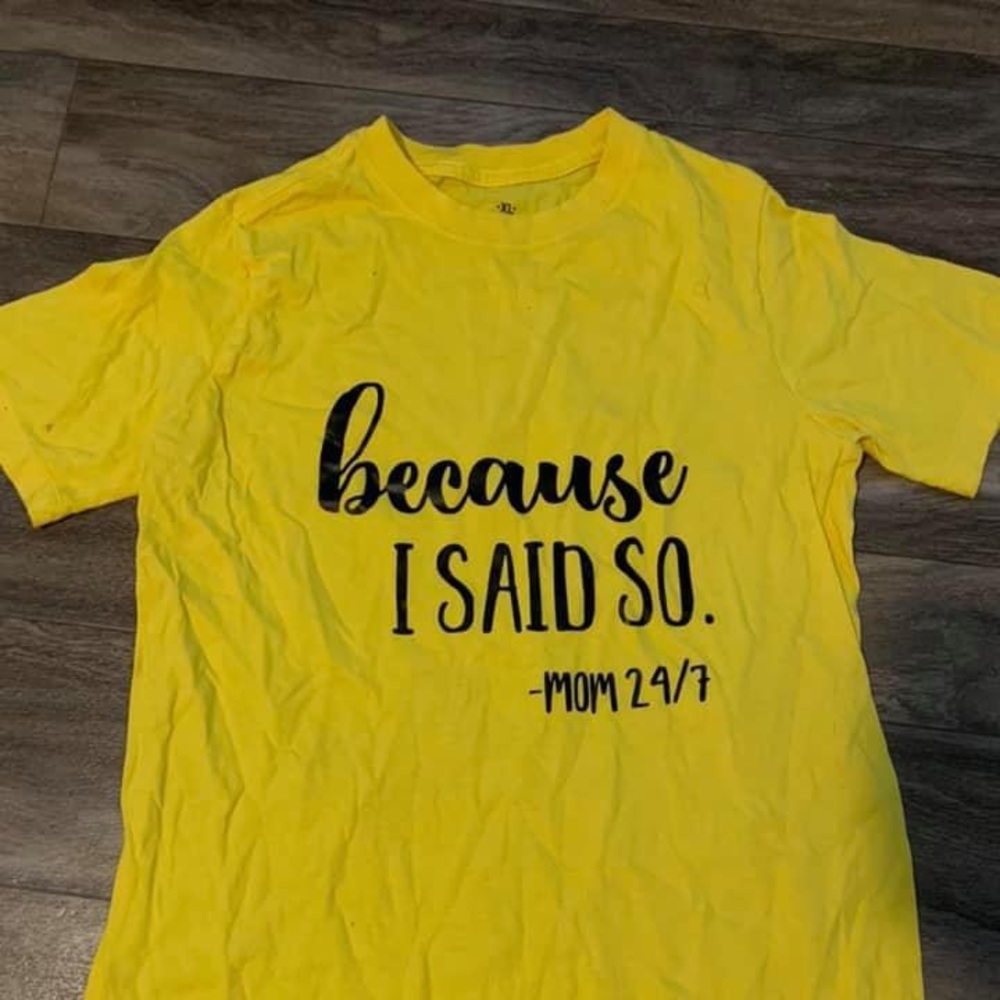 Yellow mom shirt